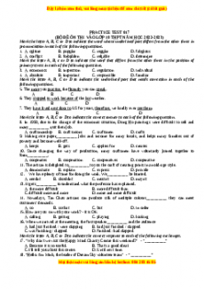Đề luyện thi vào 10 môn Tiếng anh năm 2023 có đáp án (Đề 17)