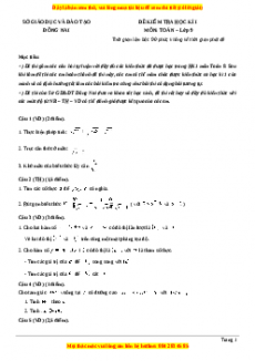 Đề thi học kì Toán 9 năm 2023 Sở GD và ĐT Đồng Nai