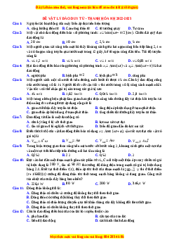 Đề thi thử Vật lí trường Đào Duy Từ - Thanh Hóa năm 2023