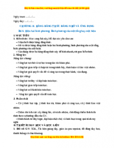 Giáo án Hiệu hai bình phương. Bình phương của một tổng hay một hiệu Toán 8 Kết nối tri thức