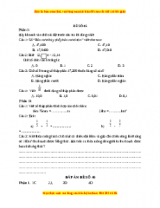 Bộ đề thi Toán 5 học kì 1 năm 2022 - 2023 - Đề 46