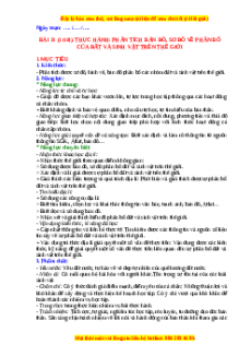 Giáo án Bài 13 Địa lí 10 Cánh Diều (2024): Thực hành Phân tích bản đồ, sơ đồ về phân bố của đất và sinh vật trên thế giới