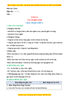 Giáo án Chục nghìn Toán 3 Chân trời sáng tạo