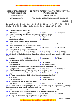 Đề thi thử Hóa học trường Nguyễn Khuyến năm 2023