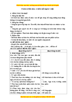 Giáo án Tuần 6: Cuốn sổ nhắc việc Hoạt động trải nghiệm 3 Kết nối tri thức
