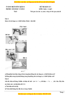 Đề thi học kì 1 Vật lí 9 năm 2023 Phòng GD_ĐT Quận 6