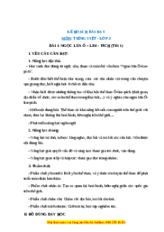 Giáo án Ngọn lửa Ô-lim-pích Tiếng việt 3 Chân trời sáng tạo