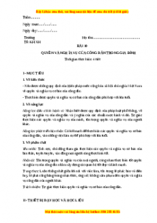 Giáo án GDCD 7 Bài 10 (Kết nối tri thức): Quyền và nghĩa vụ của công dân trong gia