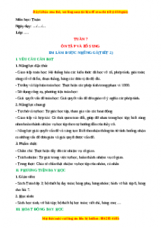 Giáo án Em làm được những gì Toán 3 Chân trời sáng tạo