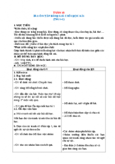 Giáo án Tuần 18 Tiếng việt 2 Kết nối tri thức