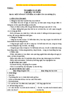 Giáo án Tự nhiên và xã hội 3 Cánh diều Bài 2: Một số ngày kỉ niệm, sự kiện của gia đình