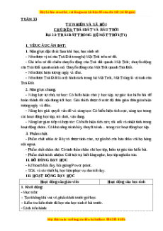 Giáo án Tự nhiên và xã hội 3 Cánh diều Bài 23: Trái đất trong hệ mặt trời