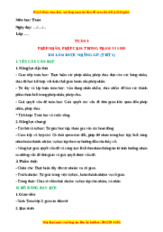 Giáo án Em làm được những gì Toán 3 Chân trời sáng tạo