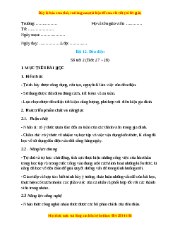 Giáo án Công nghệ 6 Bài 12 (Cánh diều): Đèn điện