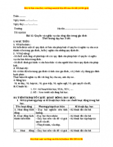 Giáo án GDCD 7 Bài 12 (Cánh diều): Quyền và nghĩa vụ của công dân trong gia đình