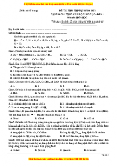 Đề thi THPT Quốc Gia Hóa năm 2023 Megabook - Đề 11