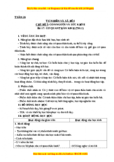 Giáo án Tự nhiên và xã hội 3 Cánh diều Bài 17: Cơ quan thần kinh