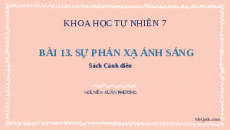 Giáo án powerpoint Sự phản xạ ánh sáng | KHTN 7 Cánh diều (Vật lí)