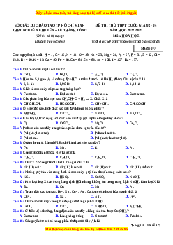 Đề thi thử Hóa Học trường Nguyễn Khuyến - Lê Thánh Tông năm 2023