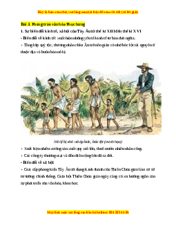 Lý thuyết Lịch sử 7 Cánh diều Bài 3: Phong trào văn hóa Phục Hưng