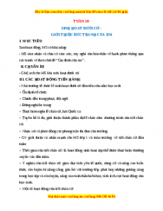 Giáo án HĐTN  1 Cánh diều Tuần 28