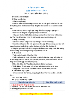 Giáo án Thư thăm bạn Tiếng việt 3 Chân trời sáng tạo