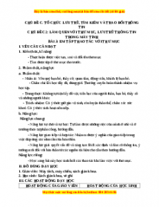 Giáo án Tin học 3 Cánh diều Bài 3: Em tập thao tác với thư mục