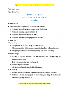 Giáo án Tập hợp các số hữu tỉ Toán 7 Kết nối tri thức học kì 1