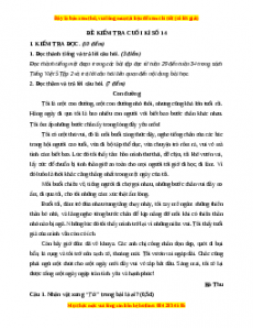Đề thi cuối kì 2 Tiếng Việt lớp 5 năm 2023 (Đề 14)