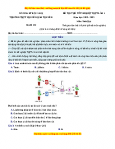 Đề thi thử Sinh học trường Hàn Thuyên - Bắc Ninh lần 1 năm 2023