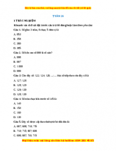 Bài tập cuối tuần Toán lớp 2 Tuần 26 Chân trời sáng tạo (có lời giải)