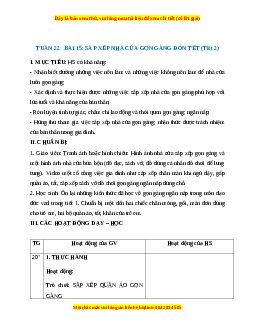 Giáo án HĐTN lớp 1 Tuần 22