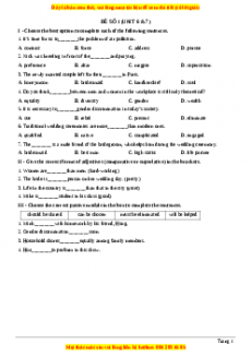 Đề học kì 2 Tiếng anh 10 năm 2023 có đáp án