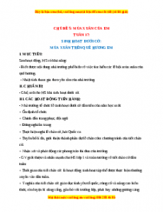 Giáo án HĐTN  1 Cánh diều Tuần 17