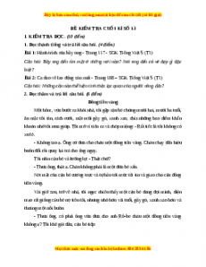 Đề thi cuối kì 1 Tiếng Việt lớp 5 năm 2023 (Đề 13)