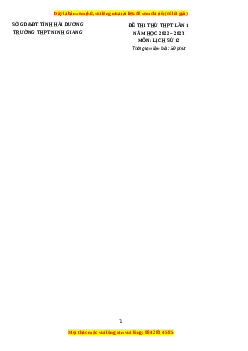 Bộ 52 Đề thi thử THPT Quốc Gia Lịch sử năm 2023 chọn lọc từ các trường