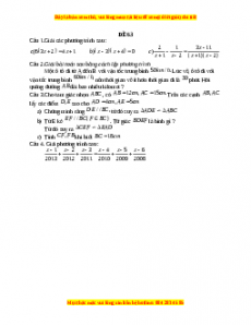 Đề thi giữa kì 2 Toán 8 năm 2023 - Đề 63