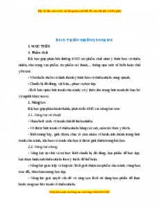 Giáo án Mĩ thuật 1 Cánh diều Thiên nhiên quanh em