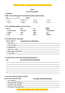 Bài tập trắc nghiệm Tiếng Anh 7 có đáp án - Mai Lan Hương