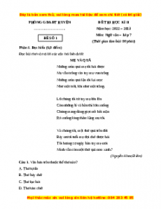 Đề thi cuối học kì 2 Ngữ Văn 7 Chân trời sáng tạo (Đề 1)