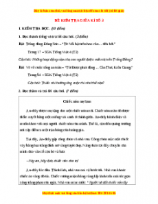 Đề thi giữa kì 2 Tiếng Việt lớp 4 (Đề 3)