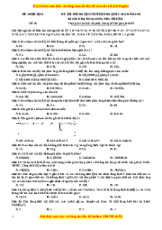Bộ 30 đề thi thử THPTQG môn Hóa học năm 2023 - GV Nguyễn Minh Tuấn có đáp án (Đề 20 )