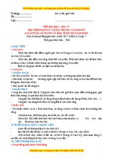 Giáo án Bài 17 Địa lí 7 Kết nối tri thức (2024): Đặc điểm dân cư xã hội Trung và Nam Mỹ. Khai thác, sử dụng và bảo vệ rừng A-Ma-Dôn