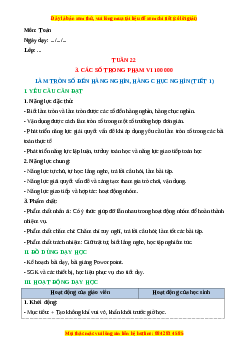 Giáo án Toán 3 Cánh diều Tuần 22: Làm tròn số đến hàng nghìn, hàng chục nghìn