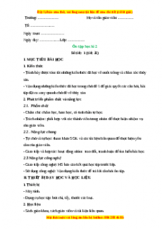 Giáo án Công nghệ 7 Cánh diều Bài Ôn tập học kì 2