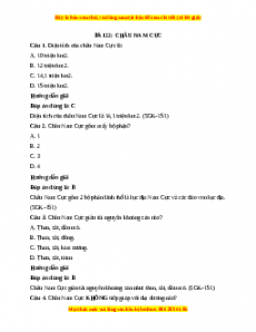 Trắc nghiệm Bài 22: Châu Nam Cực