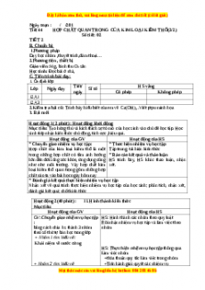 Giáo án Hóa học 12 học kì 2 Tiết 44: Hợp chất quan trọng của kim loại kiềm thổ