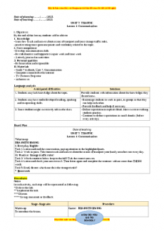 Giáo án Unit 7: Traffic Tiếng Anh 7 Global success