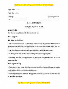 Giáo án Bài 14: Giảm phân Sinh học 10 Cánh diều