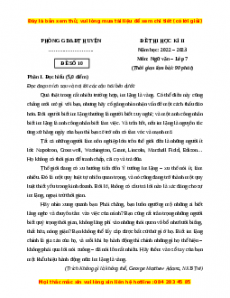 Đề thi cuối học kì 2 Ngữ Văn 7 Chân trời sáng tạo (Đề 10)